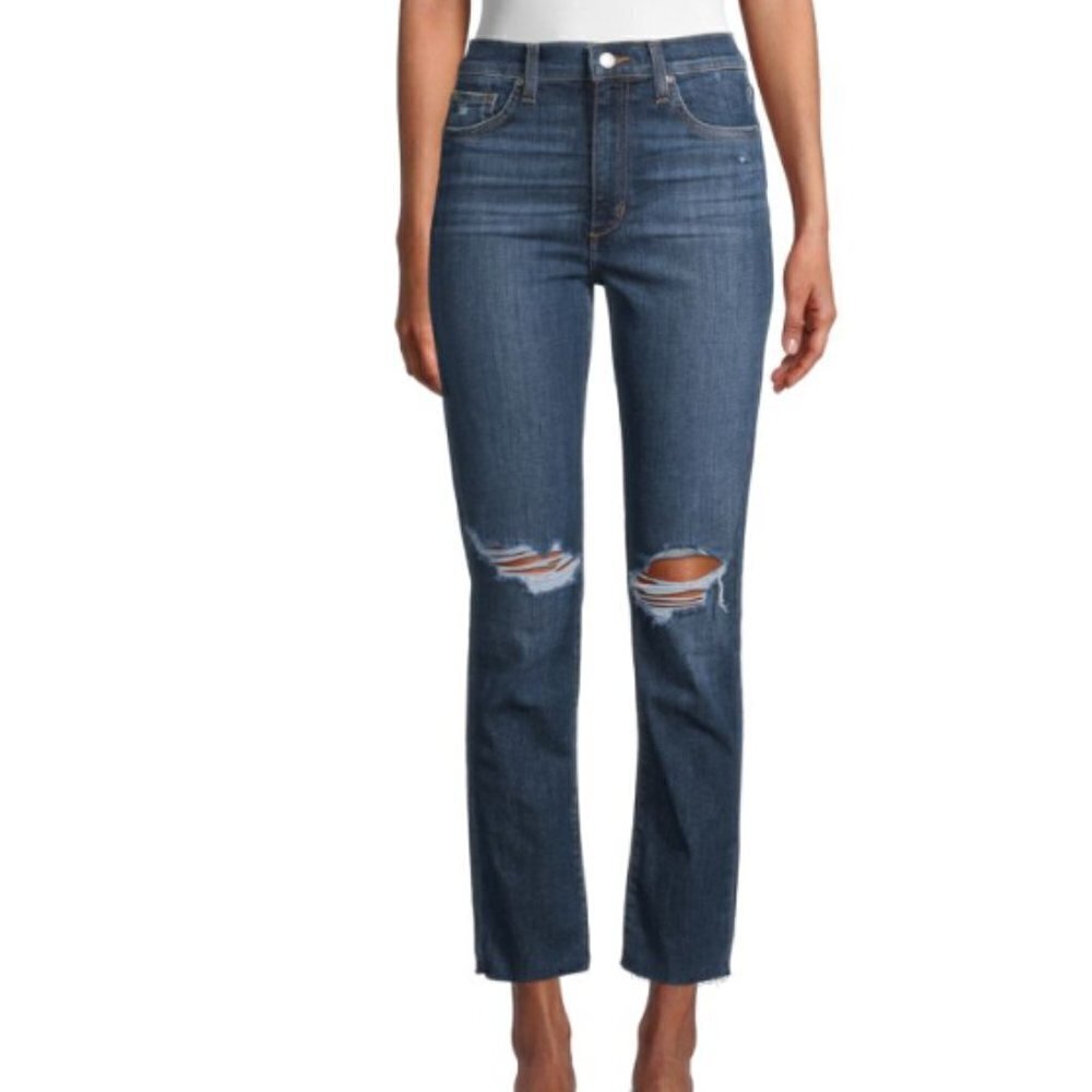 Joe's Jeans Distressed Straight Ankle Jeans in Alhambra - Size 29